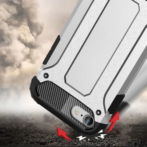 iPhone 7 / iPhone 8 / iPhone SE 2, SE 2020 / iPhone SE 3, SE 2022 Techsuit Hybrid Armor - Fekete tok - 3