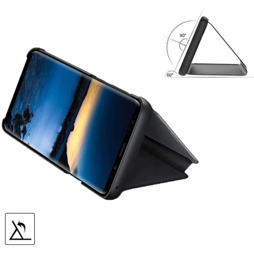 Clear View fliptok Xiaomi Redmi Note 9 Pro / Redmi Note 9S fekete - 3