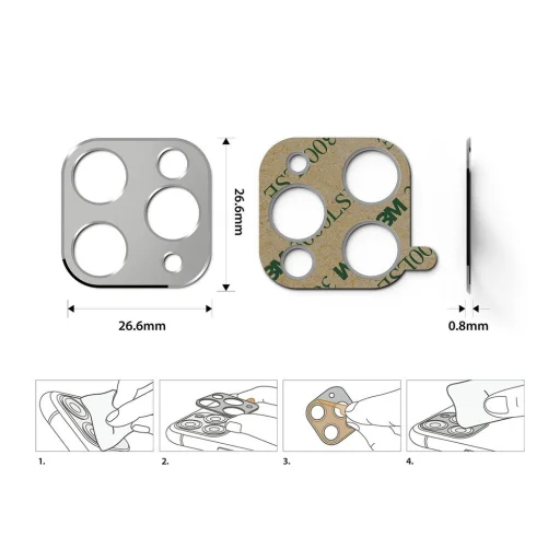 Ringke hátlapi kameralencse védő keret iPad 12,9' 2020 / iPad Pro 11' 2020 fekete (ACCS0005) - 7
