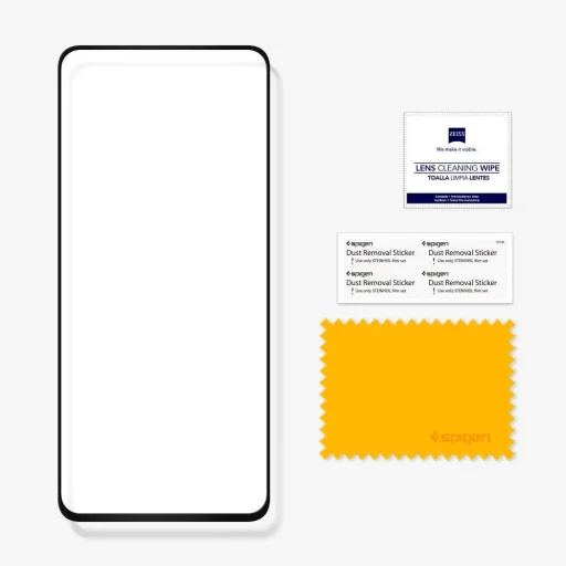 Samsung A51 Spigen Glass.Fc kijelzővédő üvegfólia fekete (AGL01131) - 5