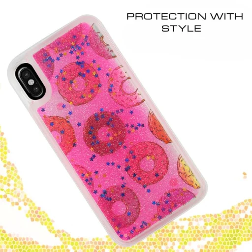 Zizo Liquid Glitter Star tok iPhone X/XS fánk mintás - 2