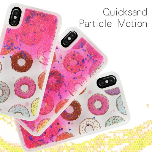 Zizo Liquid Glitter Star tok iPhone X/XS fánk mintás - 4