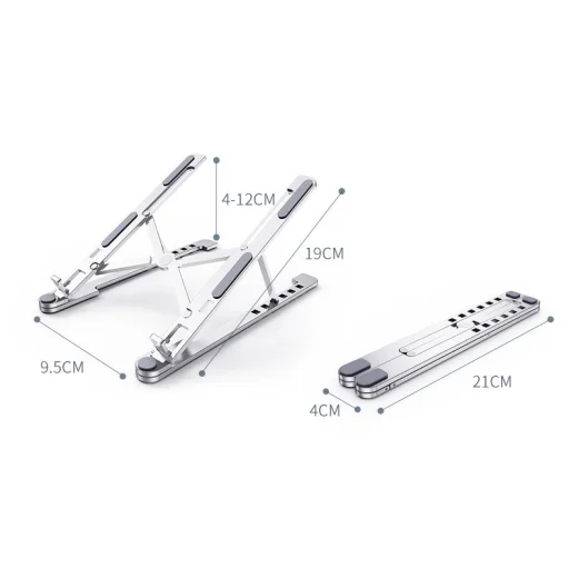 Hordozható alumínium MacBook állvány S (kijelzőméret: 11'' - 13,8''') ezüst - 11