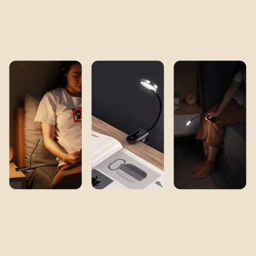 Baseus LED mini olvasólámpa szürke (DGRAD-0G) - 13