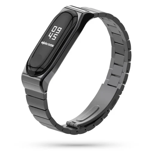 Tech-Protect Steel Band Xiaomi Mi Band 5 szíj fekete - 1