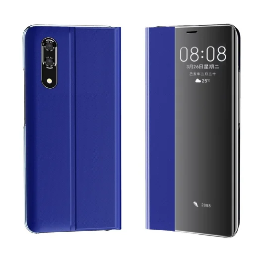 Huawei P30 Lite New Sleep Case fliptok kék - 5