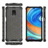 Honeycomb armor TPU tok Xiaomi Redmi Note 9 Pro / Redmi Note 9S fekete thumbnail