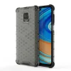 Honeycomb armor TPU tok Xiaomi Redmi Note 9 Pro / Redmi Note 9S fekete thumbnail