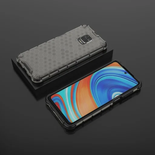 Honeycomb armor TPU tok Xiaomi Redmi Note 9 Pro / Redmi Note 9S fekete - 13