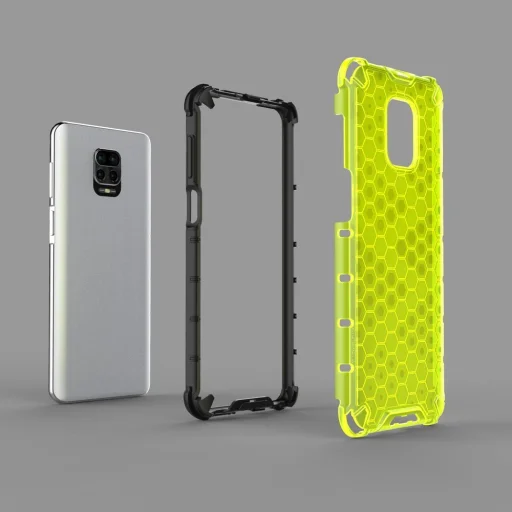 Honeycomb armor TPU tok Xiaomi Redmi Note 9 Pro / Redmi Note 9S zöld - 4