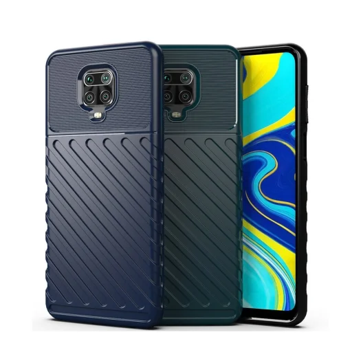Thunder fokozott védelmet biztosító flexibilis TPU tok Xiaomi Redmi Note 9 Pro / Redmi Note 9S kék - 12