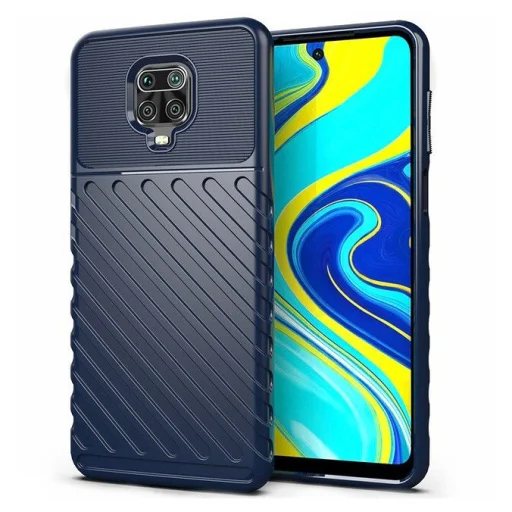 Thunder fokozott védelmet biztosító flexibilis TPU tok Xiaomi Redmi Note 9 Pro / Redmi Note 9S kék - 1