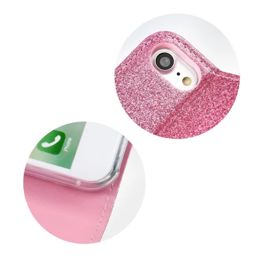 Forcell Shining flitteres fliptok iPhone 11 PRO light pink - 4