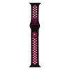 Tactical dupla szilikon Apple Watch 3/4/5/6/7/8/SE 38/40/41 mm szíj fekete/pink thumbnail