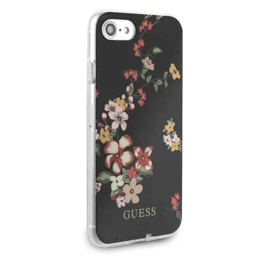 Guess GUHCI8PCUTRFL04 Flower N4 virágmintás tok iPhone 7/8/SE 2020 fekete - 3