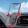Szellőzőre rögzíthető autós telefontartó LDNIO MG01 Gravity Univerzális fekete/piros - 9