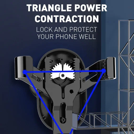 Szellőzőre rögzíthető autós telefontartó LDNIO MG01 Gravity Univerzális fekete/piros - 3