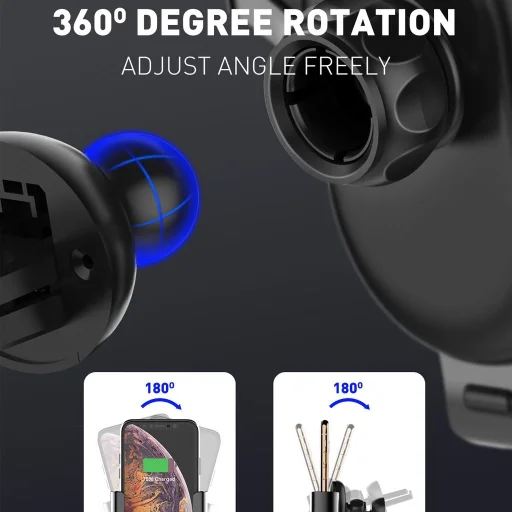 Szellőzőre rögzíthető autós telefontartó LDNIO MG01 Gravity Univerzális fekete/piros - 5