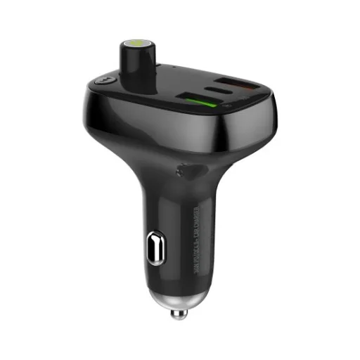 Univerzális bluetooth FM transmitter és autós töltő PD/QC4 + USB Type-C kábel LDNIO C704Q  - 4