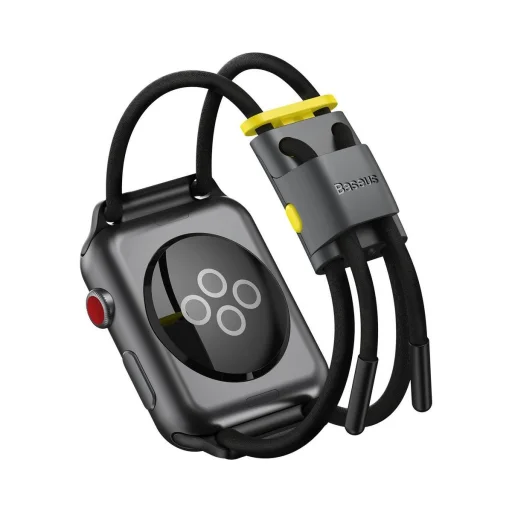 Baseus Lets go Apple Watch 3/4/5/6/7/8/SE 38/40/41 mm óraszíj méretre állítható szürke/sárga (LBAPWA4-AGY) - 2
