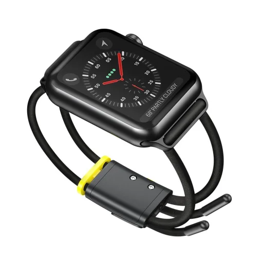 Baseus Lets go Apple Watch 3/4/5/6/7/8/SE 38/40/41 mm óraszíj méretre állítható szürke/sárga (LBAPWA4-AGY) - 3