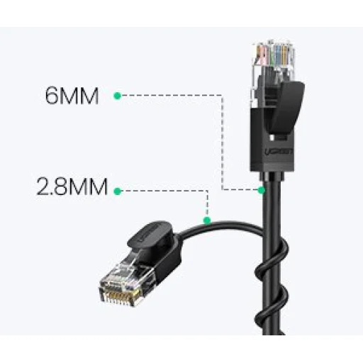 Ugreen Ethernet patchcord kábel RJ45 Cat 6A UTP 1000Mbps 10m fekete (70656) - 7