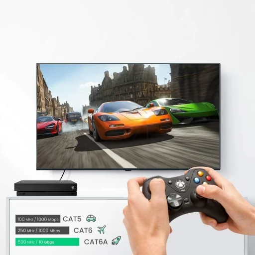 Ugreen Ethernet patchcord kábel RJ45 Cat 6A UTP 1000Mbps 10m fekete (70656) - 11