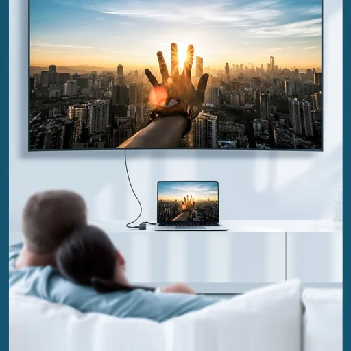 Ugreen adapter konverter VGA / DisplayPort V1.2a / HDMI V2.0b 4K@60 Hz - USB Type C fekete (60568 CM260) - 2