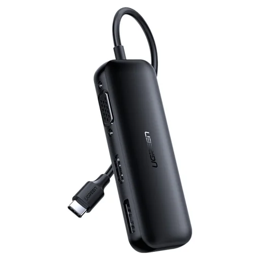Ugreen adapter konverter VGA / DisplayPort V1.2a / HDMI V2.0b 4K@60 Hz - USB Type C fekete (60568 CM260) - 1