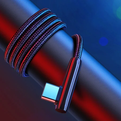 Ugreen elbow USB - USB Type C kábel 5 A QC 3.0 AFC FCP 1m fekete (70432 US313) - 7