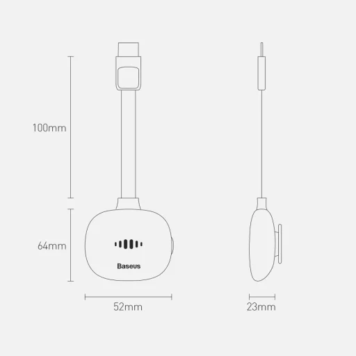 Baseus Meteorite Shimmer vezeték nélküli HDMI adapter WiFi - HDMI fekete (CATPQ-A01) - 15