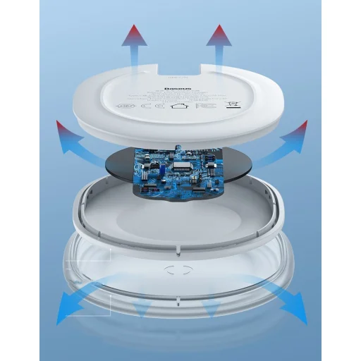 Baseus Jelly Qi vezeték nélküli töltő 15W + USB - USB Type C kábel fekete (WXGD-01) - 11