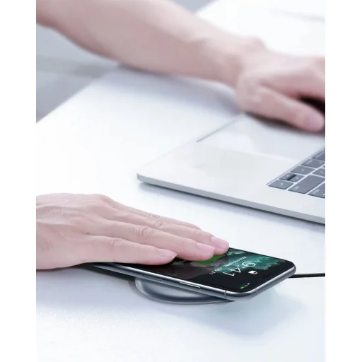 Baseus Jelly Qi vezeték nélküli töltő 15W + USB - USB Type C kábel fekete (WXGD-01) - 12