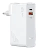 Baseus GaN Power Station 2 az 1-ben gyors fali töltő EU dugós QC 45W + power bank 10000mAh 30W + USB Type-C kábel fehér (PPNLD-H02) thumbnail
