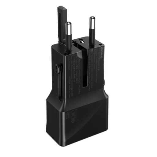 Baseus univerzális átalakító dugó PPS hálózati töltő 18W EU UK AU US fekete (CCTY-01) - 7