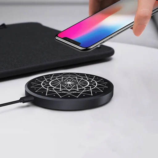 Nillkin Power Color 15W vezeték nélküli gyorstöltő fekete Planet - 2