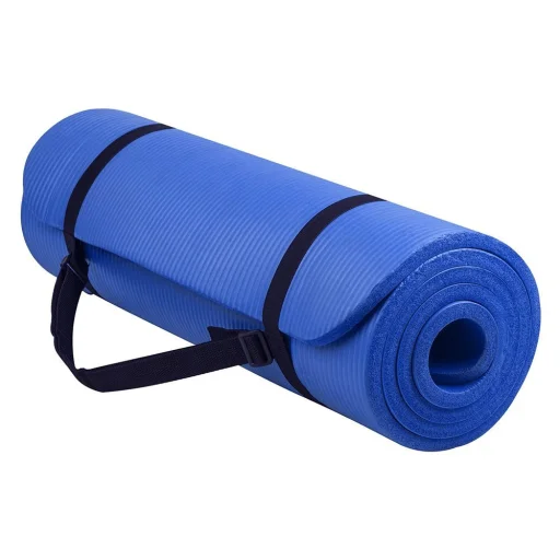 Gymnastic csúszásmentes fitness matrac edzéshez 181 cm x 63 cm x 1 cm kék - 4