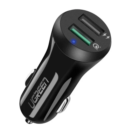 Ugreen Univerzális autós töltő 2xUSB QC 3.0 30W 3A fekete (40309) - 1