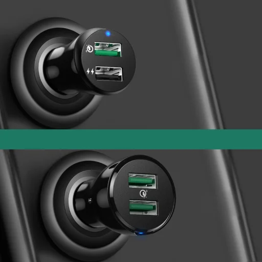 Ugreen Univerzális autós töltő 2xUSB QC 3.0 30W 3A fekete (40309) - 7