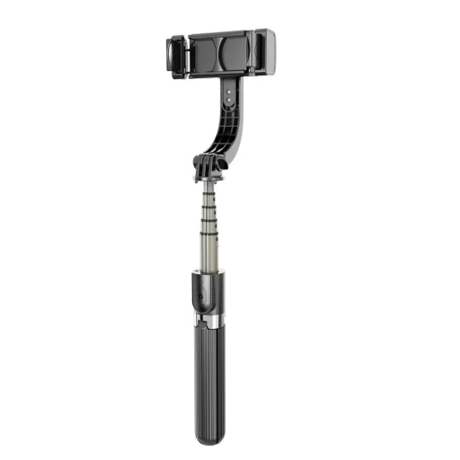 Selfie bot és teleszkópos tripod állvány bluetooth kioldós gimbalal fekete - 11