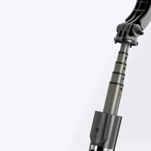 Selfie bot és teleszkópos tripod állvány bluetooth kioldós gimbalal fekete - 19