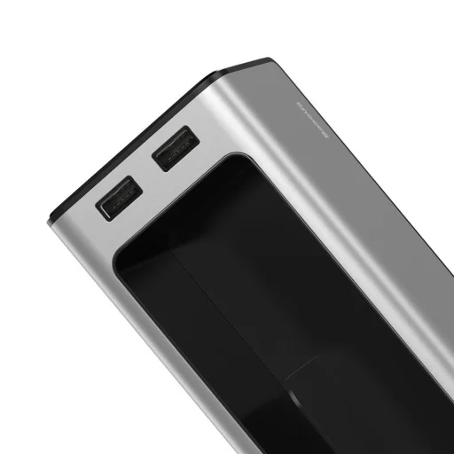 Baseus autós könyöklő tároló pohártartóval 2xUSB csatlakozóval ezüst (CRCWH-A0S) - 2