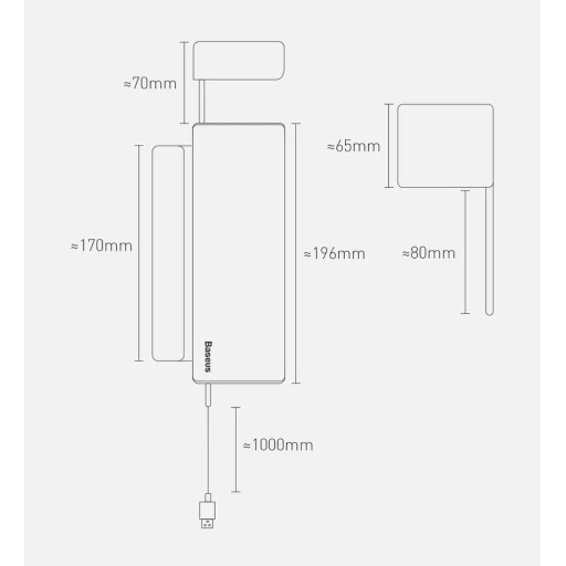 Baseus autós könyöklő tároló pohártartóval 2xUSB csatlakozóval ezüst (CRCWH-A0S) - 18