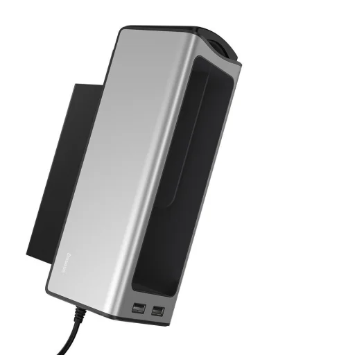 Baseus autós könyöklő tároló pohártartóval 2xUSB csatlakozóval ezüst (CRCWH-A0S) - 6