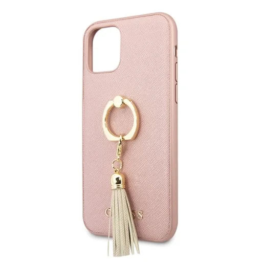 Guess Saffiano GUHCN61RSSARG iPhone 11 tok hátlapi gyűrűvel pink - 4