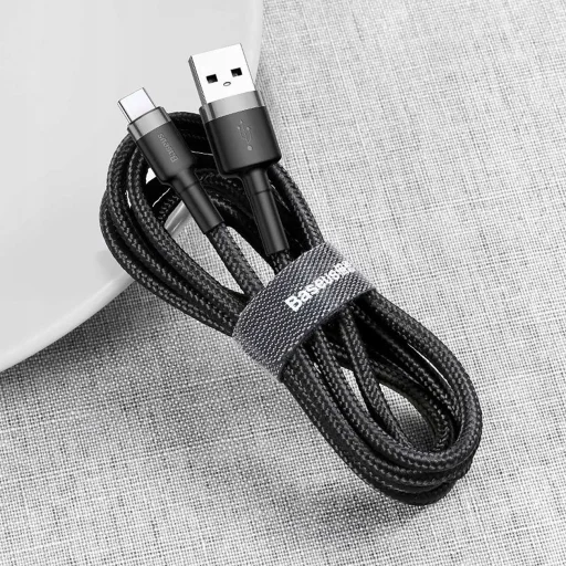 Baseus Halo USB-A - USB-C 2A Kábel 3m - Fekete - 7