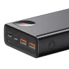 Baseus Adaman Metal 65W 20000mAh Hordozható Akkumulátor Baseus Xiaobai USB-C 60W (20V/3A) 50cm Kábellel - Fekete thumbnail