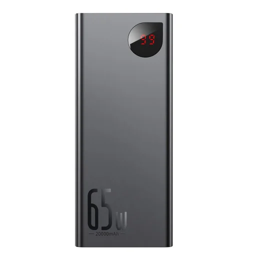 Baseus Adaman Metal 65W 20000mAh Hordozható Akkumulátor Baseus Xiaobai USB-C 60W (20V/3A) 50cm Kábellel - Fekete - 2