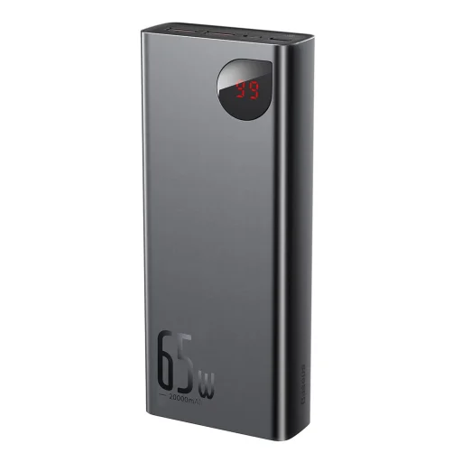 Baseus Adaman Metal 65W 20000mAh Hordozható Akkumulátor Baseus Xiaobai USB-C 60W (20V/3A) 50cm Kábellel - Fekete - 4