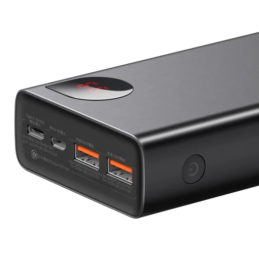 Baseus Adaman Metal 65W 20000mAh Hordozható Akkumulátor Baseus Xiaobai USB-C 60W (20V/3A) 50cm Kábellel - Fekete - 5